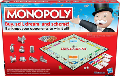 Monopoly Game, Family Board Games for 2 to 6 Players & Kids Ages 8 and Up, Includes 8 Tokens (Token Vote Edition)