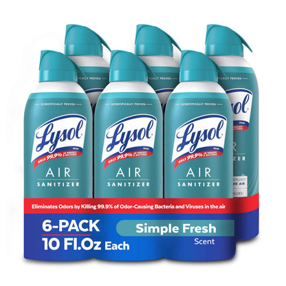 Lysol Air Sanitizer Spray with Bacterial Odor Eliminator for Home & Office, Sanitizing Air Spray, Air Freshener Alternative