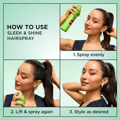 Garnier Fructis Style Sleek and Shine Anti-Humidity Hairspray, Ultra Strong Hold, Frizz Protection 8.25 Oz