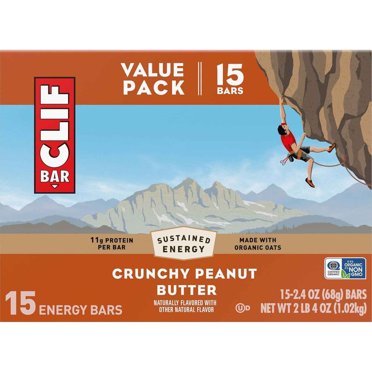 CLIF BAR - Energy Protein Bars - Made with Organic Oats - Energy Bars - Non-GMO