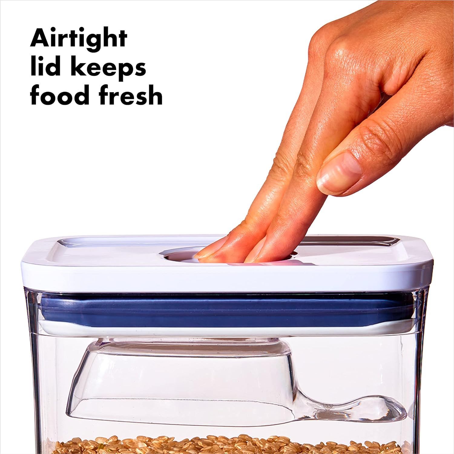 OXO_Good_Grips_Pet_POP_Container_–_6.0_Qt/5.7_L_with_Half_Scoop,_Ideal_for_up_to_6.5lbs_of_Dog_Food_or_4.5lbs_of_Cat_Food,_Airtight_Dog_and_Cat_Food_Storage_Container,_BPA_Free,_Clear