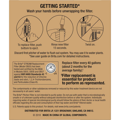 Brita_Stream_Pitcher_Water_Filter_for_Pitchers_and_Dispensers,_BPA-Free,_Replaces_1,800_Plastic_Water_Bottles_a_Year,_Lasts_Two_Months_or_40_Gallons,_Includes_2_Filters