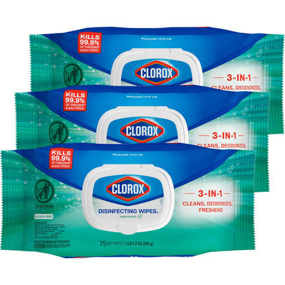 Clorox Disinfecting Wipes Flex Pack, Bleach Free, 75 Count