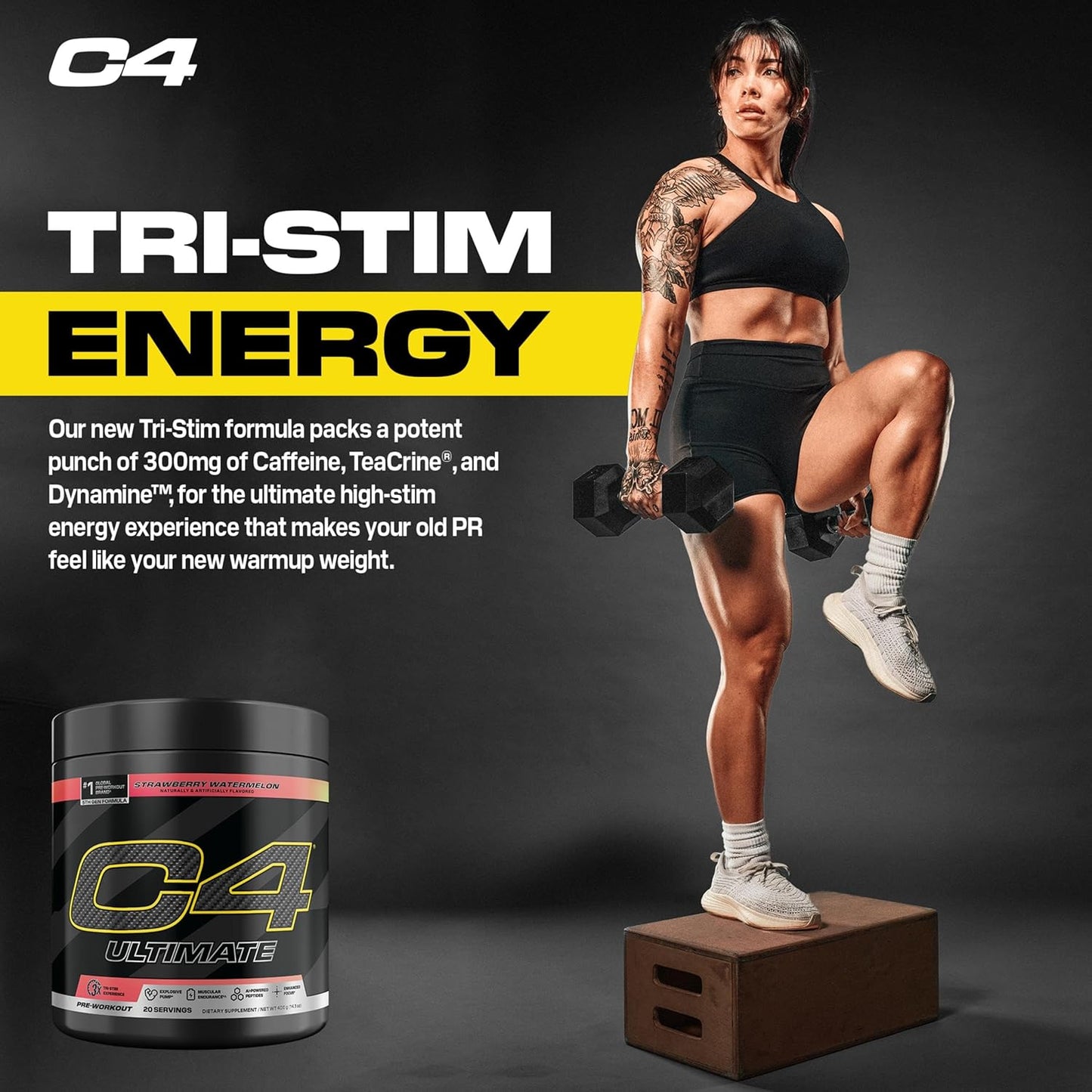 C4_Ultimate_Pre_Workout_Powder_Watermelon_-_Sugar_Free_Preworkout_Energy_Supplement_for_Men_&_Women_-_300mg_Caffeine_+_3.2g_Beta_Alanine_+_2_Patented_Creatines_-_20_Servings