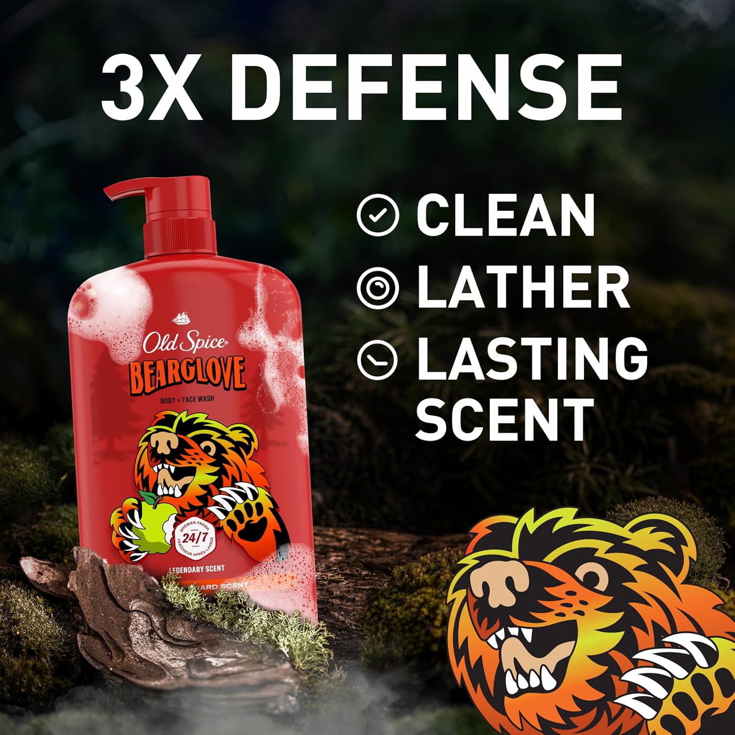 Old_Spice_Cleansing_Body_Wash_for_Men,_3X_Defense,_24/7_Shower_Fresh_with_Lasting_Scent,_2-in-1_Body_&_Face_Wash,_Bearglove_with_Crisp_Orchard_Scent,_33.4_(Pack_of_4)