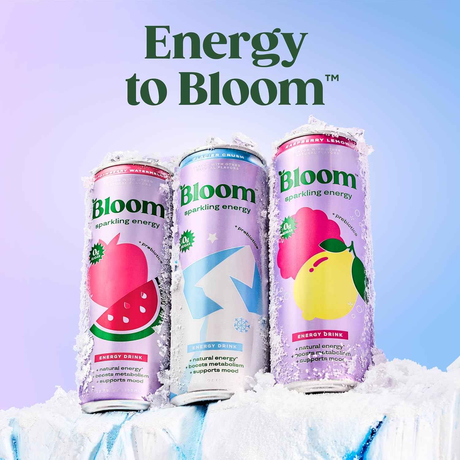 Bloom Nutrition Sparkling Energy Drink - Natural Caffeine, Zero Sugar, 180mg - Antioxidant-Rich with Green Coffee Bean, Green Tea Extract, Prebiotics