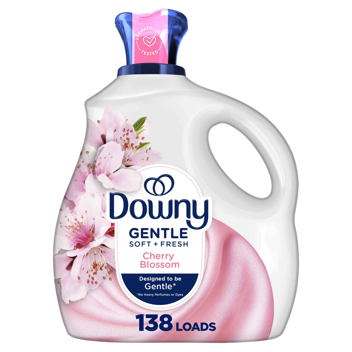 Downy Gentle Soft + Fresh Fabric Softener Liquid, Cherry Blossom Scent, Liquid Fabric Softener Designed to be Gentle on Skin