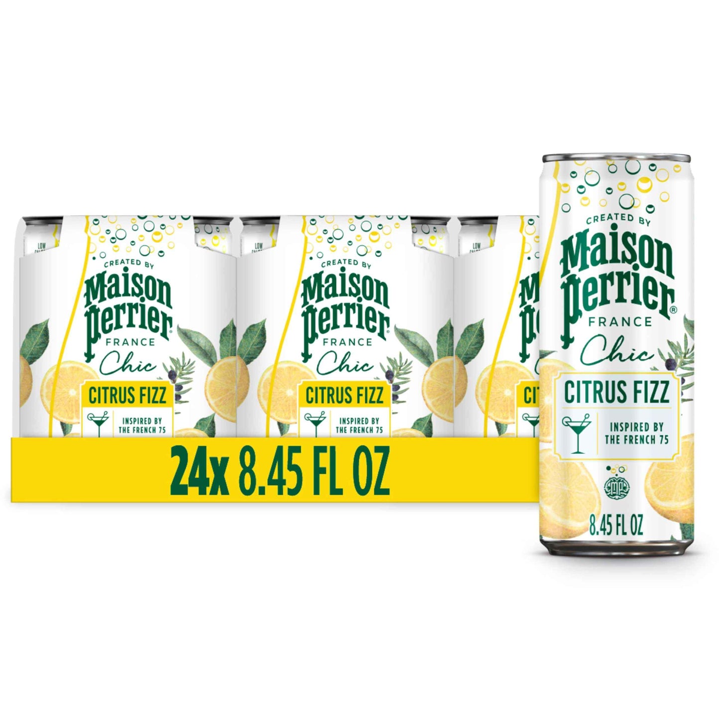 Maison Perrier Chic Sparkling Beverage, Low Calorie, Mocktails, 12-Pack