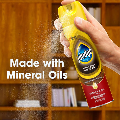 Pledge_Moisturizing_Wood_Oil,_Furniture_Reviving_and_Protecting_Conditioner_and_Dusting_Spray,_Revitalizes_Wood,_Sealed_Leather_and_Laminate,_Made_with_Mineral_Oils_-_Amber_&_Argan_Scent,_9.7oz