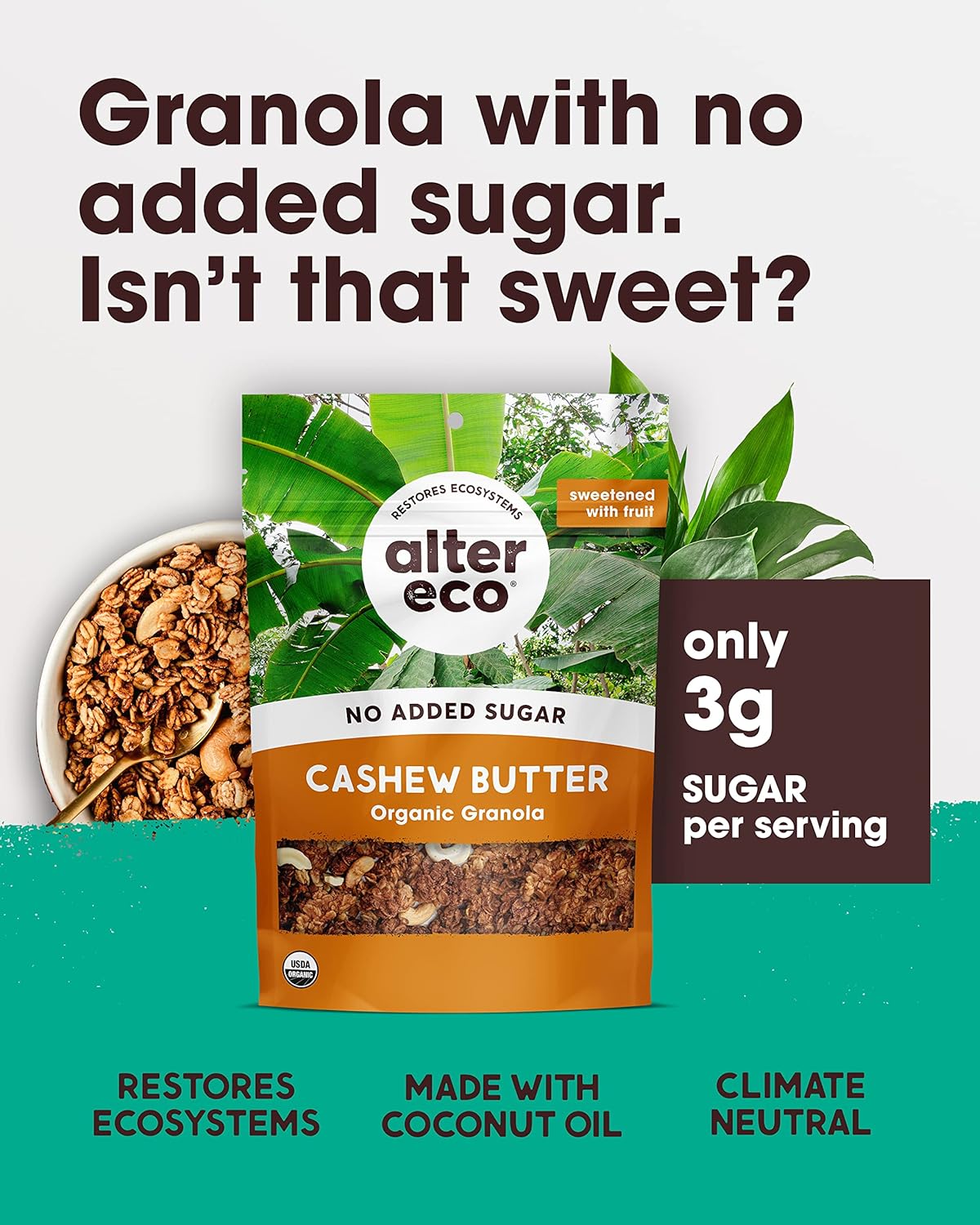 Alter_Eco_Cashew_Butter_Granola,_Healthy,_Organic_Breakfast_&_Snack,_Naturally_Sweetened_with_Fruit,_Vegan,_No_Artificial_Sugars_or_Additives,_Regeneratively-Farmed_Oats_(Cashew_Butter_-_1_Pack)