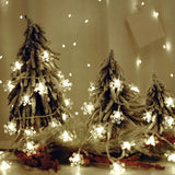 Christmas Lights, Snowflake String Lights,Fairy Lights9.8FT,20LED,Battery Operated,Extendable for Indoor Outdoor, Holiday Wedding Party, Xmas Tree, New Year, Garden Decorations (9.8 FT, Warm White)