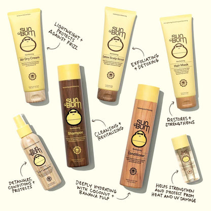 Sun Bum Revitalizing Shampoo - Hydrating and Restoring Hair - Gently Clean and Restore - UV Protecting - Vegan - Made Without Parabens - 10 oz