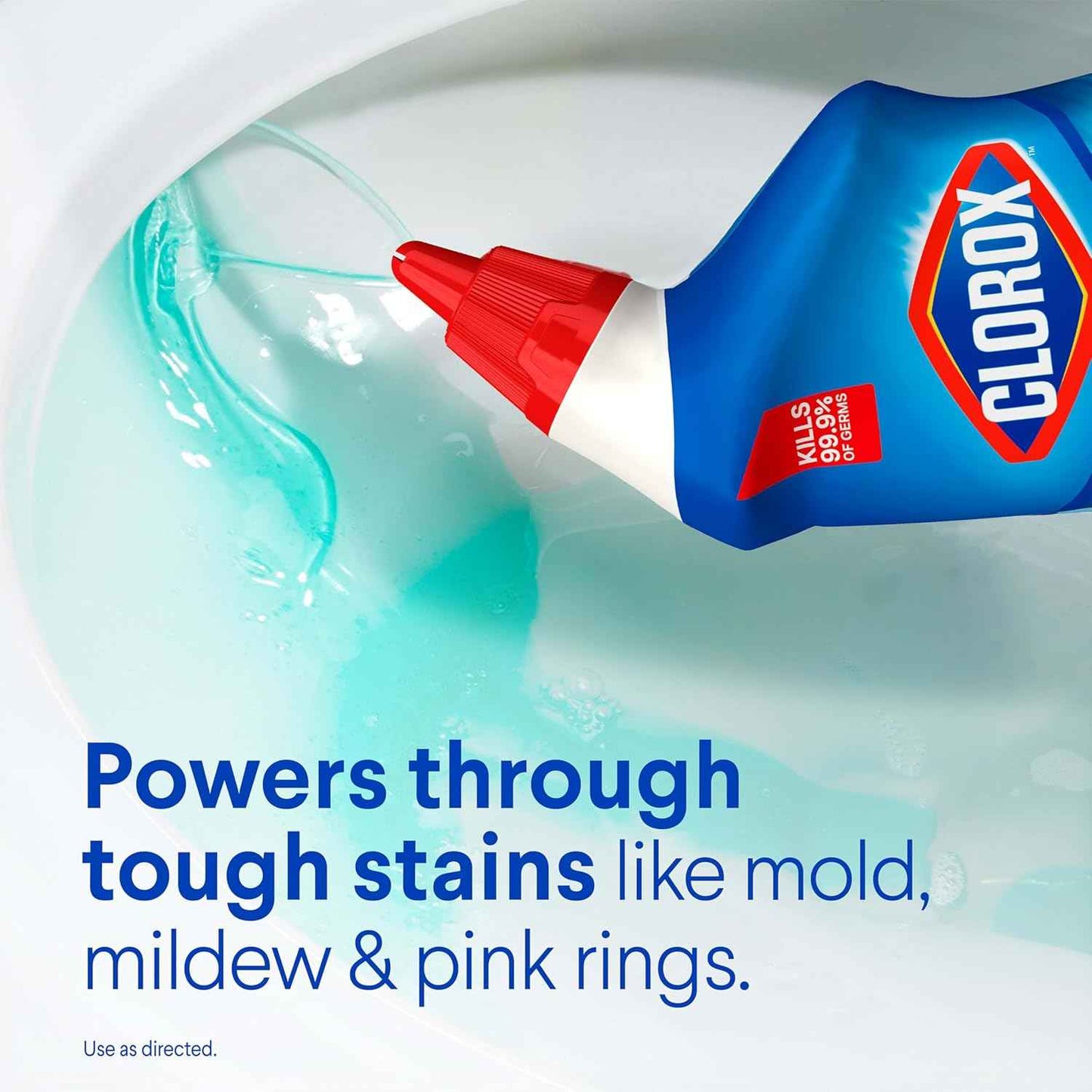 Clorox Toilet Bowl Cleaner Bleach, Rain Clean, 24 Fluid Ounces, Pack of 2 (Package May Vary)