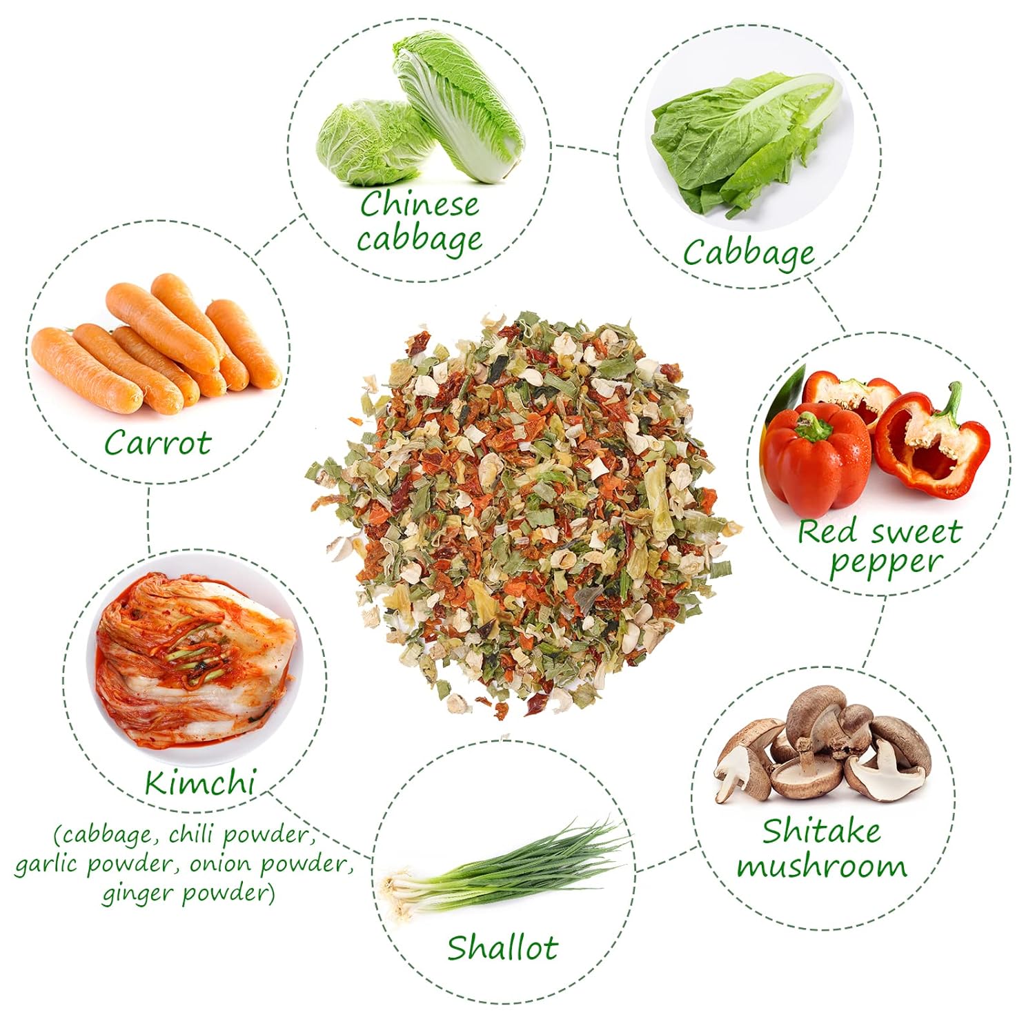 YUHO_Ramen_Toppings_Dehydrated_Dried_Kimchi_Vegetable_Flakes_All_Natural_Gluten_Free_&_Allergen_Free_6_OZ