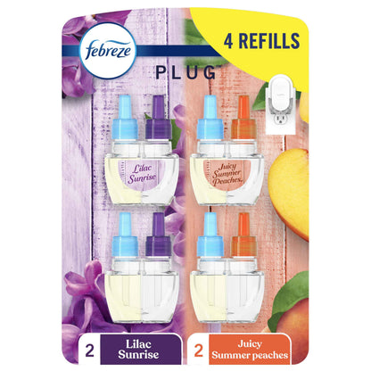 Febreze Plug In Air Freshener, Odor-Fighting Scented Oil Refill, Air Fresheners for Home and Bathroom and Kitchen, Long Lasting for Strong Odors
