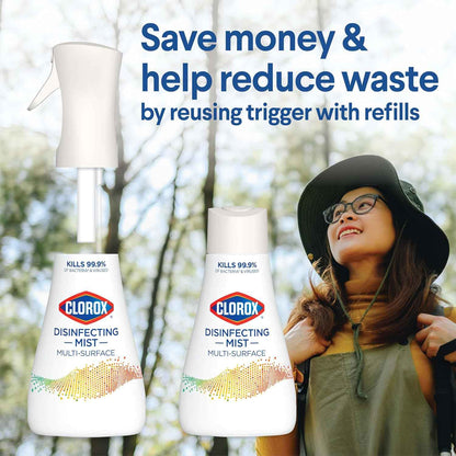 Clorox Disinfecting Mist, Lemon and Orange Blossom, 1 Spray and 1 Refill