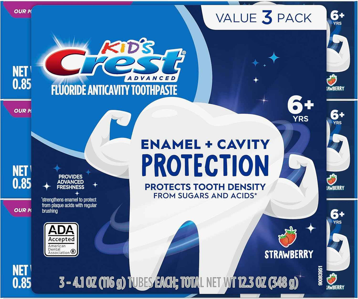 Crest Kids Enamel + Cavity Protection Toothpaste, 4.1oz (Pack of 3)