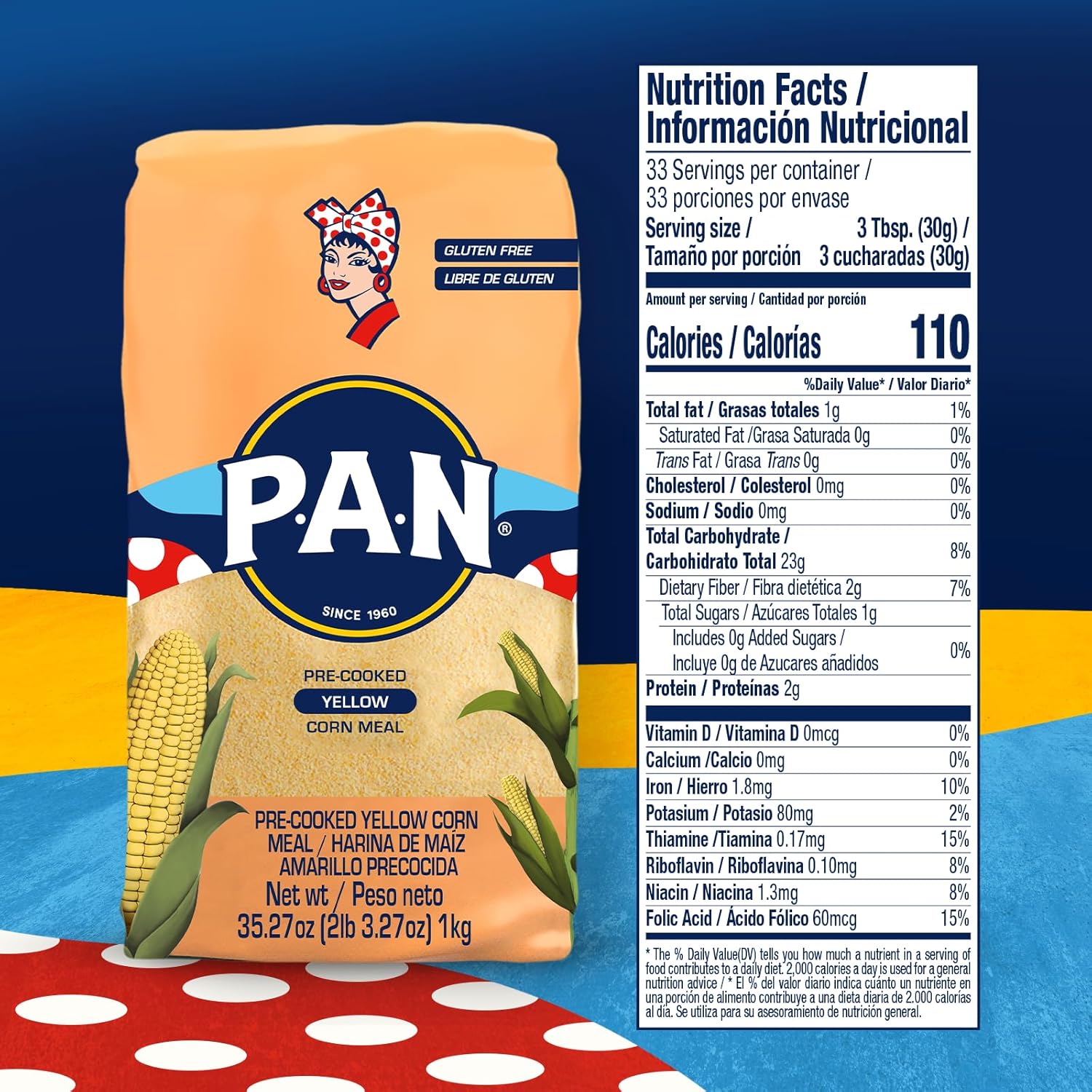 P.A.N._Yellow_Corn_Meal_–_Pre-cooked_Gluten_Free_and_Kosher_Flour_for_Arepas_(2.2_lb/Pack_of_1)