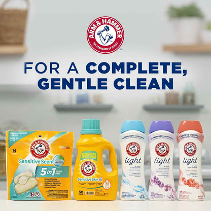 ARM & HAMMER Light In-Wash Scent Booster, Laundry Scent Booster Lavender Escape scent, 24 Oz