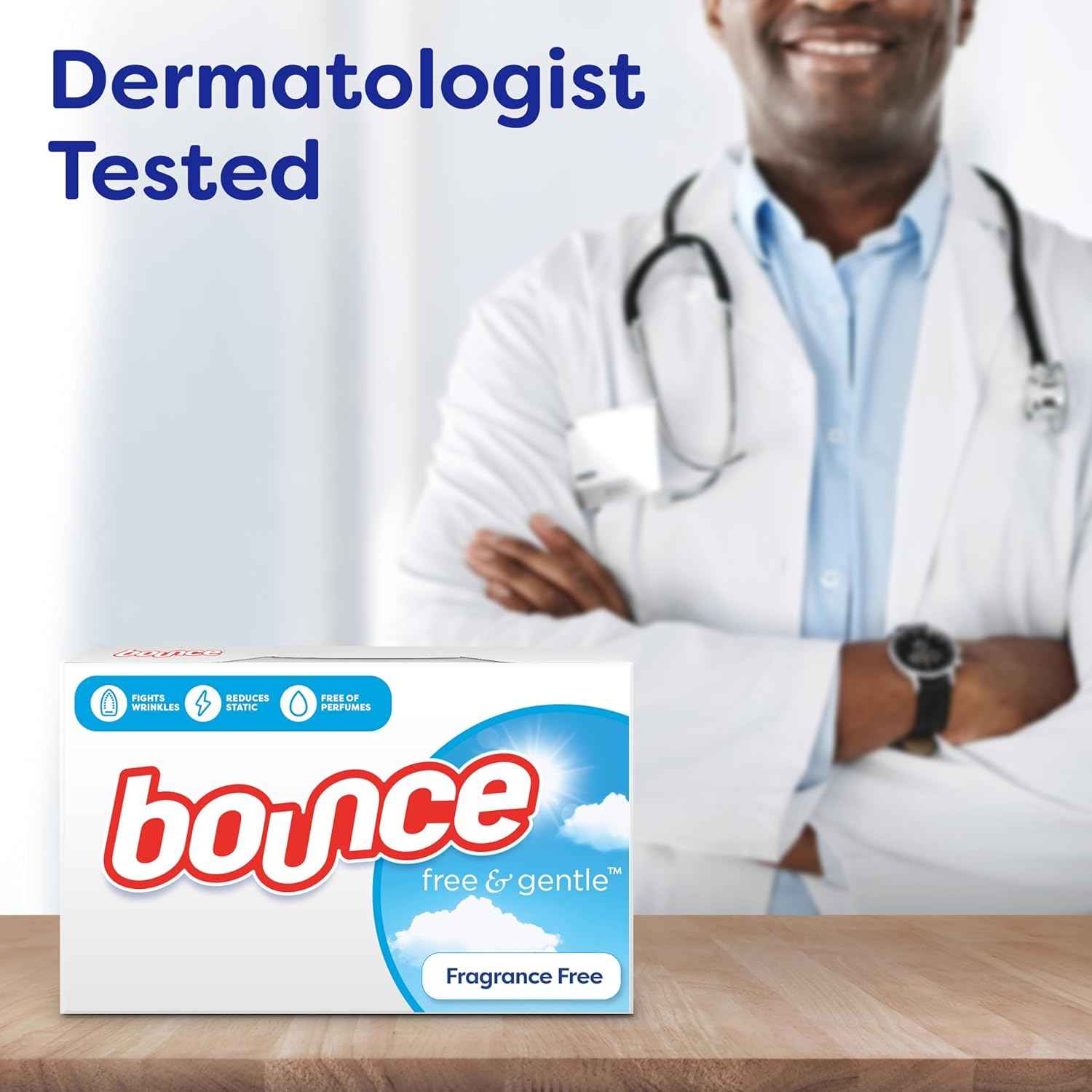 Bounce Free & Gentle Dryer Sheets, Unscented
