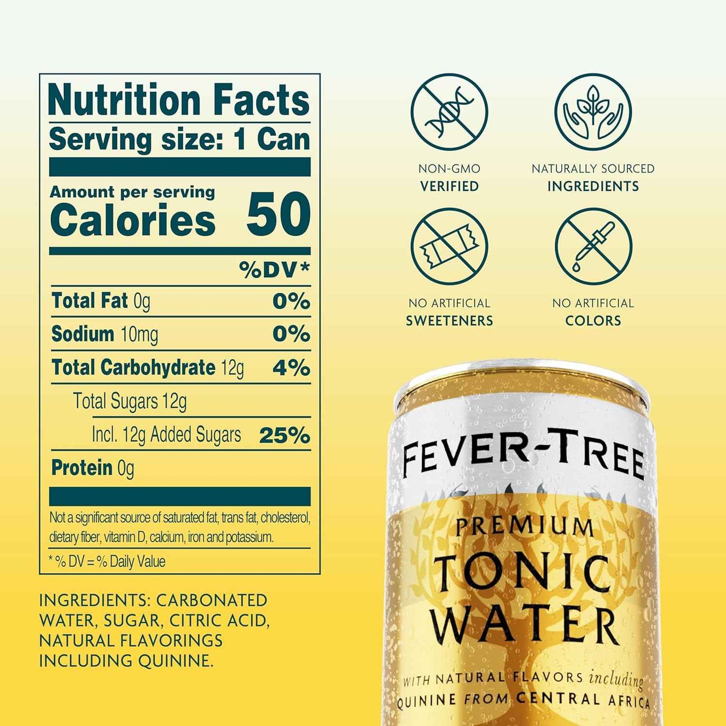 Fever-Tree Tonic Water – Premium Mixer for Cocktails and Mocktails, Naturally Sourced, Non-GMO