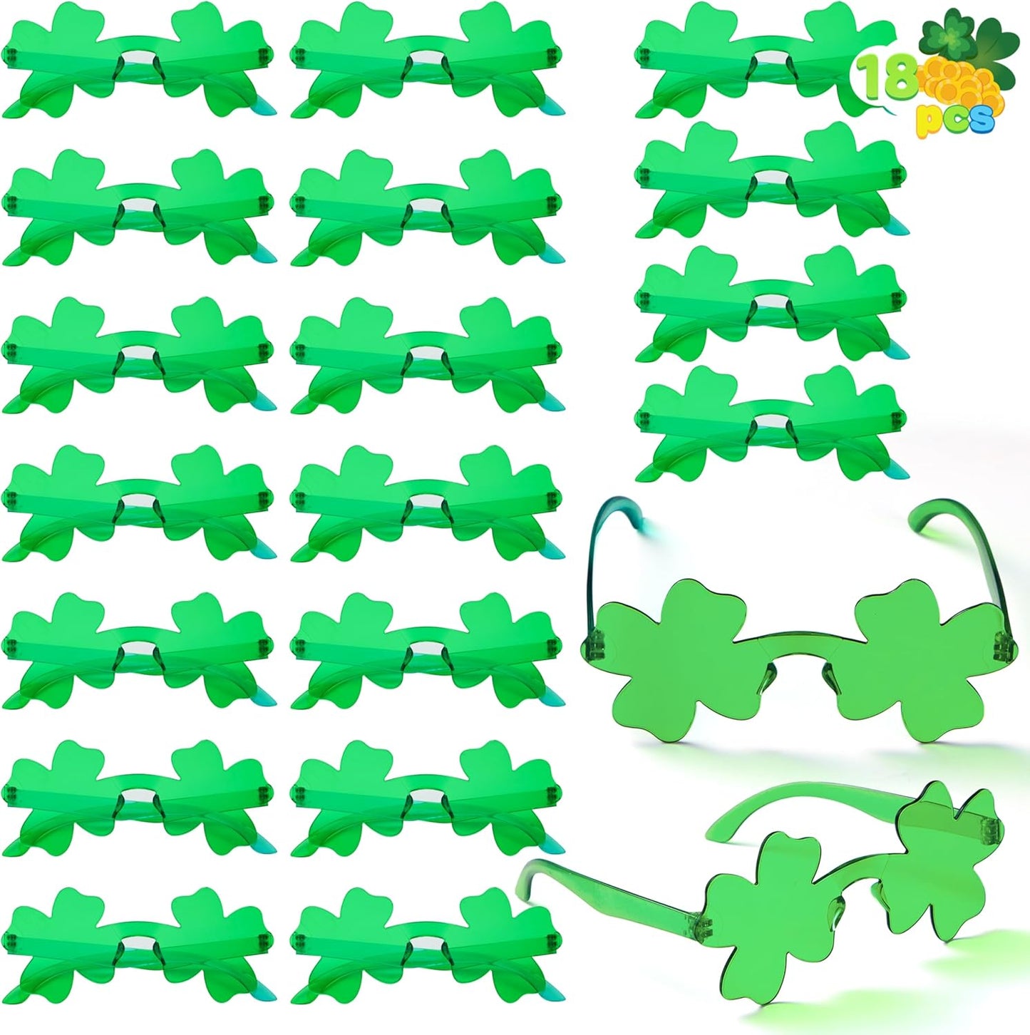 JOYIN_6_PCS_St._Patricks_Day_Sunglasses_Shamrock,_St_Patrick_Accessories_Shamrock_Glasses_Clover_Eyewear,_St_Patrick_Party_Favor_Supply