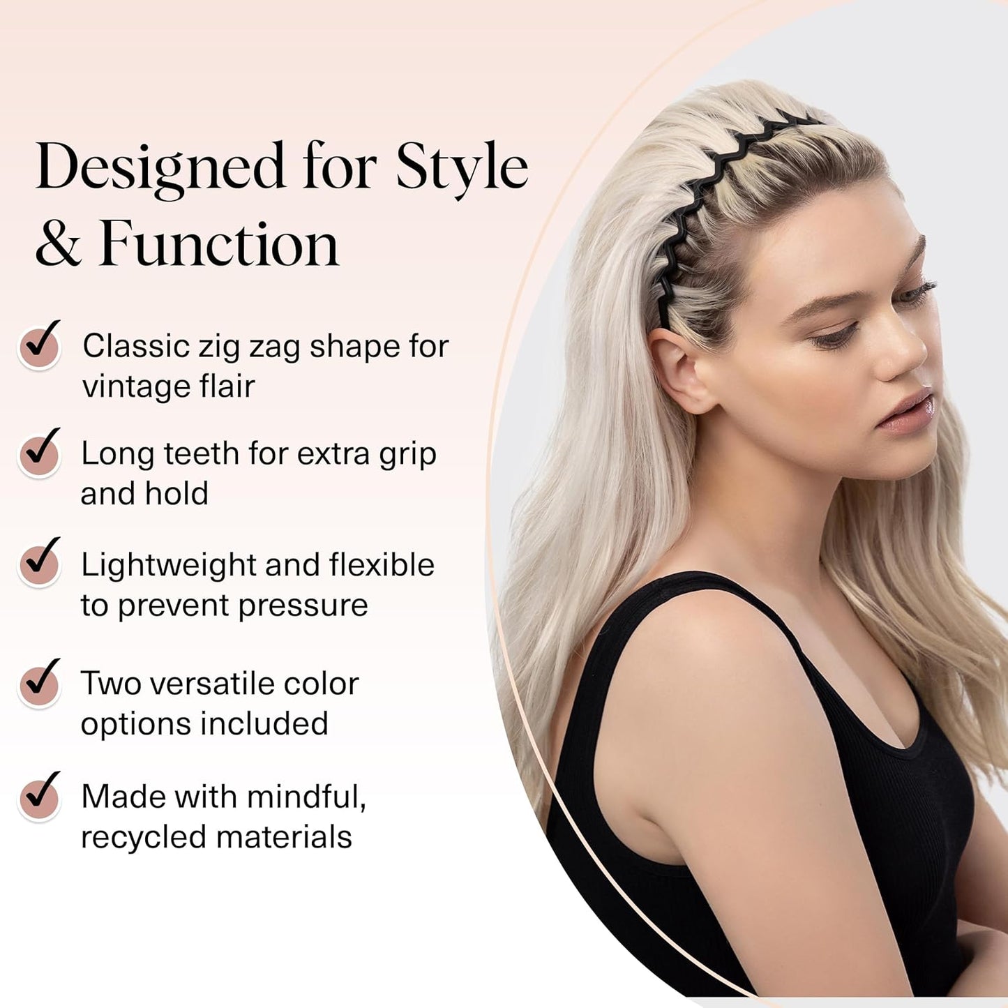 Kitsch_Zig_Zag_Headbands_for_Women_–_Fashion_Accessories_for_Slicked_Back_Styles_-_Comfortable_Wavy_Headbands_|_Comb_Headband_with_Teeth_|_Ideal_Gifts_for_Women_-_Black_and_Tortoise_-_2_pcs