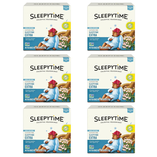 Celestial_Seasonings_Sleepytime_Extra_Herbal_Tea,_Promotes_Relaxation,_40_Count_(Pack_of_6)