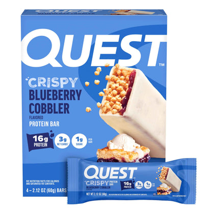 Quest Nutrition Crispy Cookies & Cream Hero Protein Bar, 18g Protein, 1g Sugar, 3g Net Carb, Gluten Free, Protein Snack, Keto Friendly, 12 Count