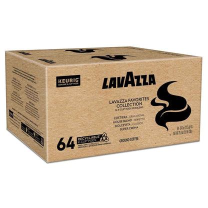 Lavazza Favorites Collection, Single Serve Keurig® K-Cup® Pods, Light and Medium Roast Coffees