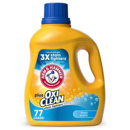 ARM & HAMMER Plus OxiClean Ultra Stain Fighters Liquid Laundry Detergent, Stain Remover for Clothes