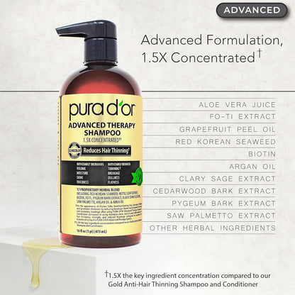PURA_D'OR_Advanced_Therapy_Biotin_Shampoo_&_Hair_Regrowth_Conditioner_Set_For_Hair_Thinning,_CLINICALLY_TESTED_Effective_Thickening_Results,_For_Women_&_Men,_Invigorating_Forest_Scent,_16oz_x2