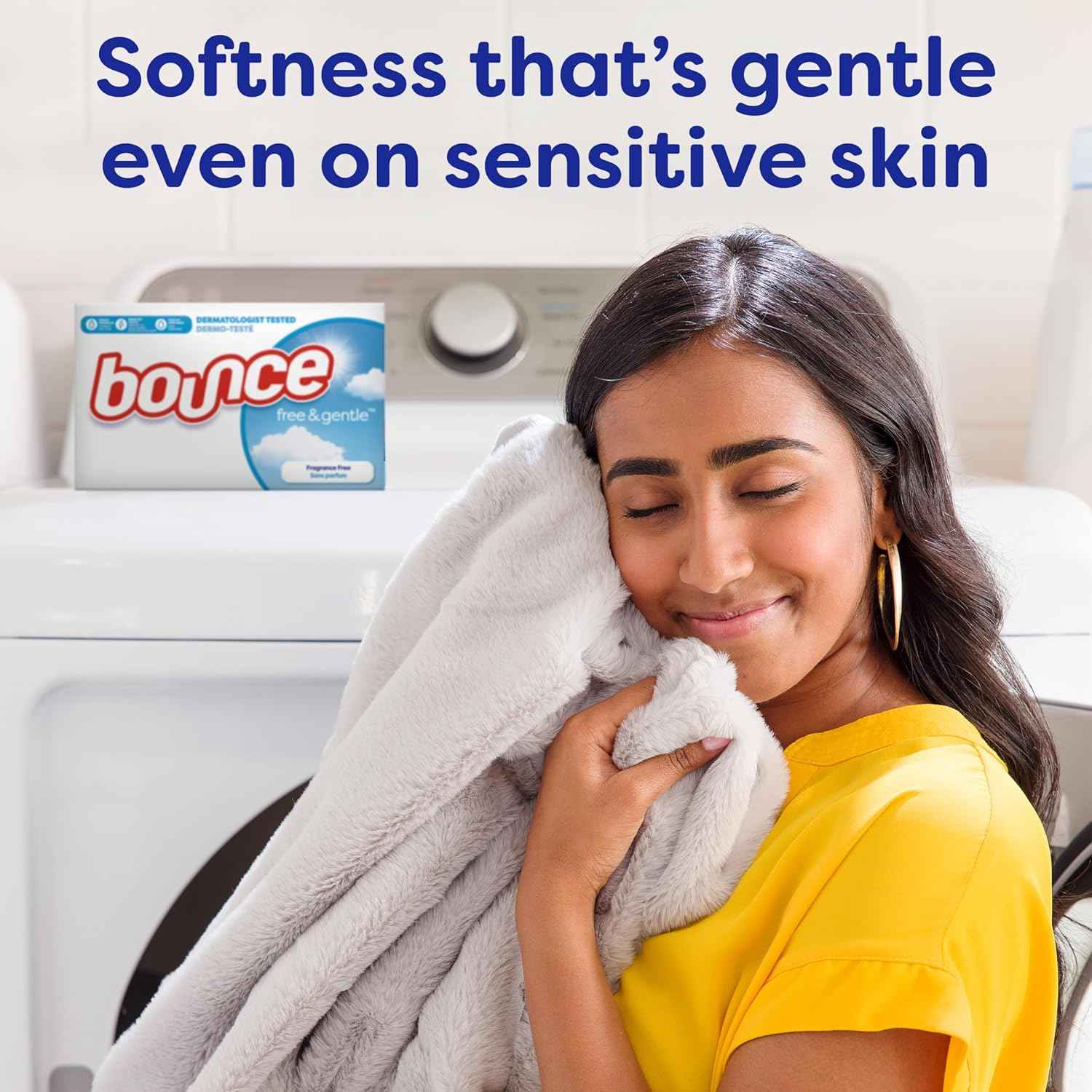 Bounce Free & Gentle Dryer Sheets, Unscented
