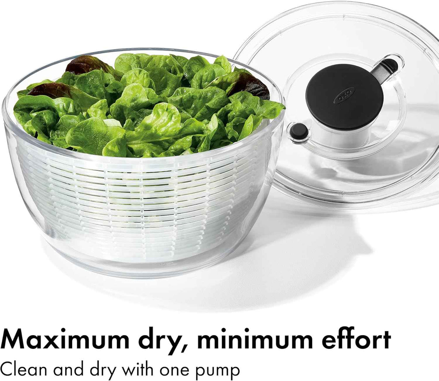 OXO Good Grips Salad Spinner | Lettuce Spinner | Fruit Washer | Fruit Washing Bowl with Strainer | Vegetable Cleaner | Salad Cleaner | Lettuce Washer