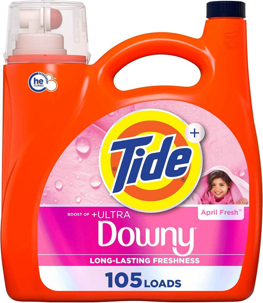 Tide Plus Boost of Ultra Downy Liquid Laundry Detergent, Laundry Detergent Liquid with Long-Lasting Freshness