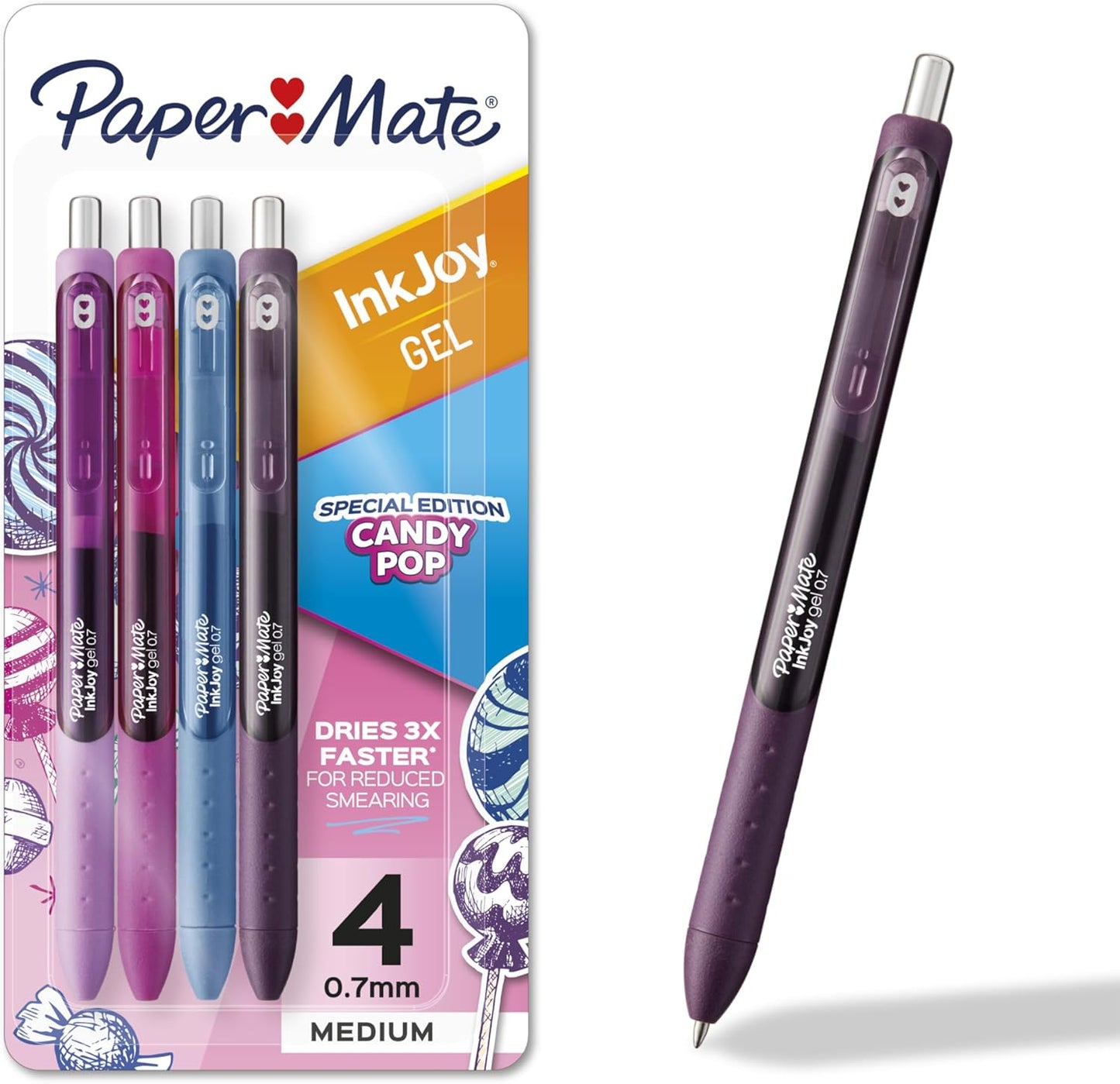 Paper_Mate_InkJoy_Gel_Pens,_Candy_Pop_Special_Edition,_Medium_Point_(0.7mm),_Retractable,_Assorted_Colors,_4_Count_-_Fun_Office_Supplies,_Writing,_Journaling