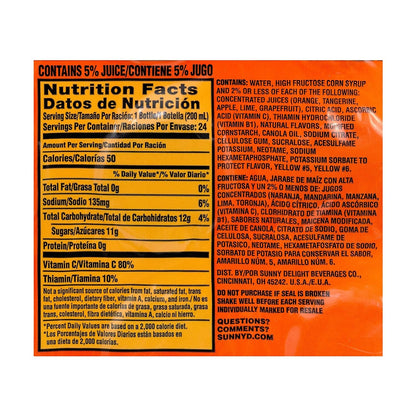 Sunny_Delight_Tangy_Original_Orange_Flavored_Citrus_Punch,_6.75_oz.,_24/Pack_(01286)