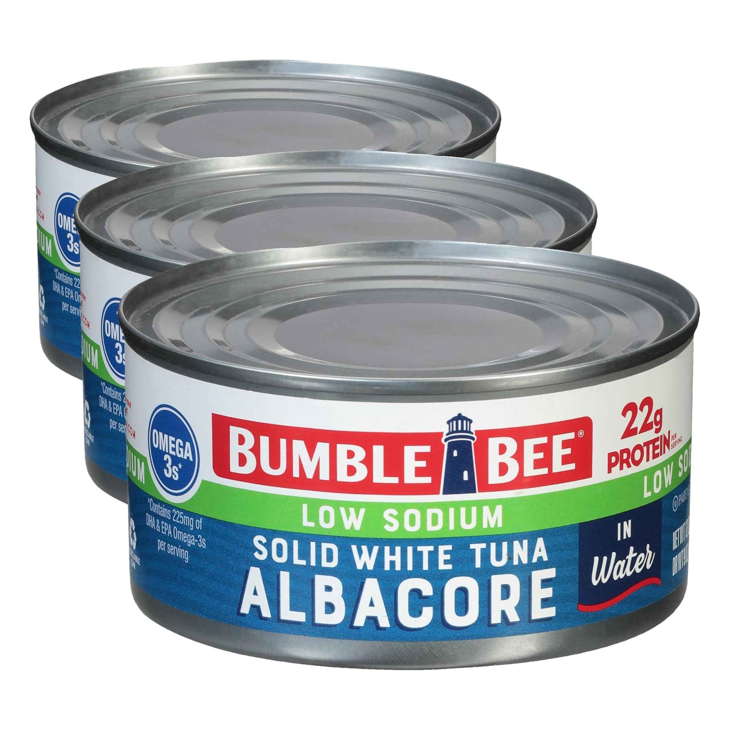Bumble Bee Solid White Albacore Tuna, Can - Wild Caught Tuna - 29g Protein per Serving, High in Omega-3s - Non-GMO Project Verified, Gluten Free, Kosher