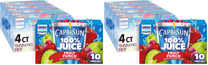 Capri Sun 100% Juice Fruit Punch Naturally Flavored Juice Blend