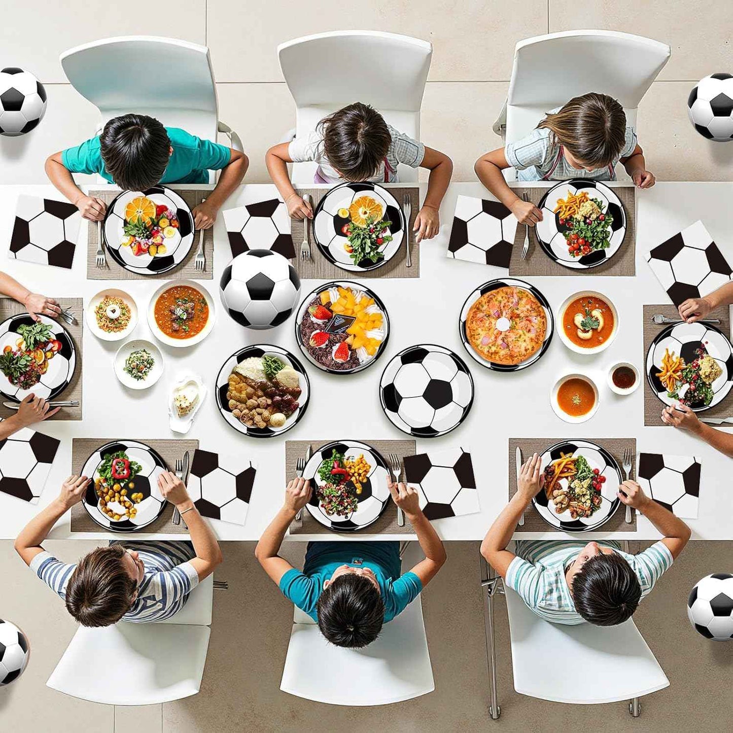 40Pcs Soccer Plates and Napkins Party Supplies - Soccer Birthday Party Decorations Tableware Set, Disposable Paper Dinner Plates Napkins for Sport Themed Soccers Parties Table Decor Favors, Serves 20