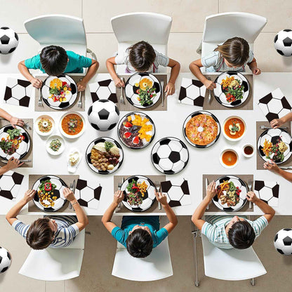 40Pcs Soccer Plates and Napkins Party Supplies - Soccer Birthday Party Decorations Tableware Set, Disposable Paper Dinner Plates Napkins for Sport Themed Soccers Parties Table Decor Favors, Serves 20