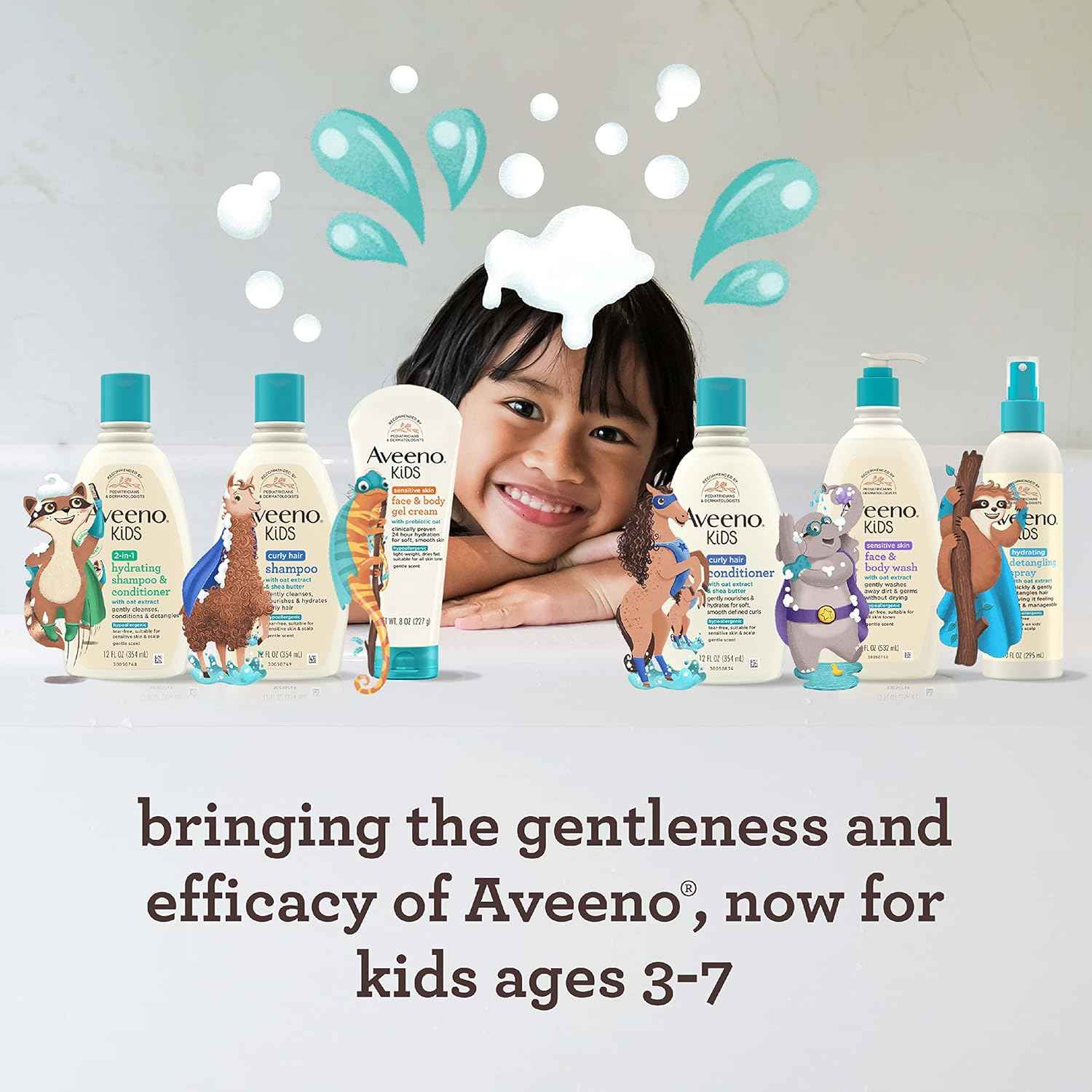 Aveeno Kids Sensitive Skin Face and Body Wash with Oat Extract, Gently Washes Away Dirt and Germs Without Drying, Tear-Free, Hypoallergenic Kids Body Wash, 18 fl. oz