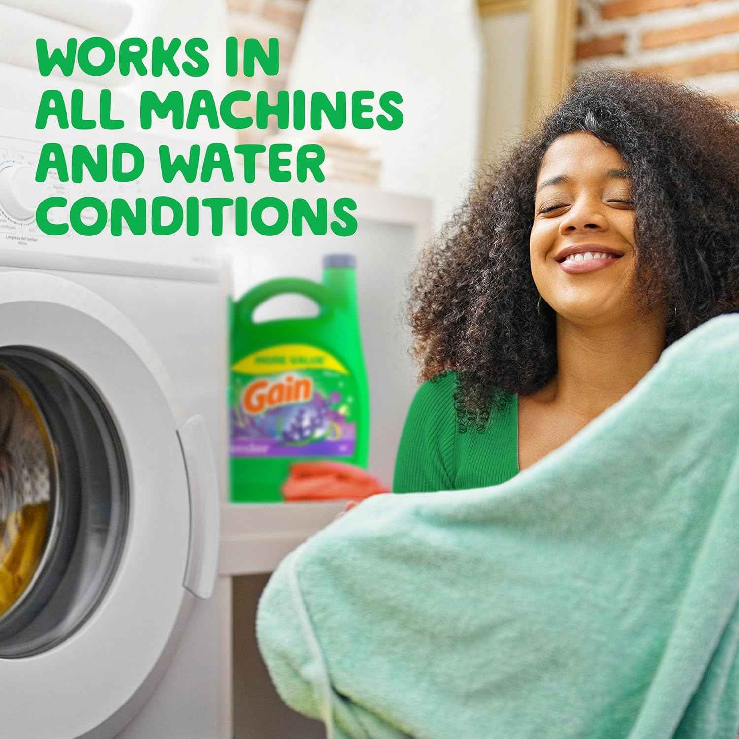Gain Liquid Laundry Detergent, Lavender Scent, HE compatible, Laundry Detergent Liquid Soap