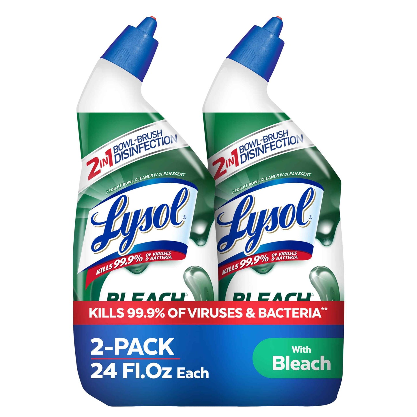 Lysol Toilet Bowl Cleaner, Max Strength Bathroom Cleaning Supplies, Toilet Bowl Cleaner Clinging Gel, Home Essential, Instant Stain Removal, Disinfecting and Deodorizing