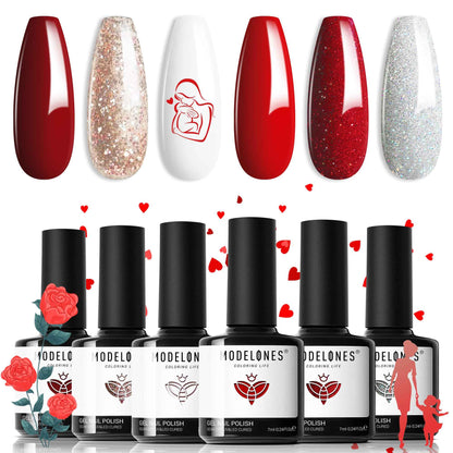 modelones Cat Eye Magnet Set, Heart French Cateye Gel Polish Nail Tools Kit Dual-Head 3 IN One Magnets Pen Heart Round Square Flower Glassy Moon Multi Effect Nail Art Designs Home DIY Salon Use