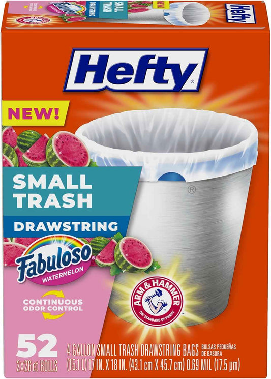Hefty Small Trash Bags, 4 Gallon