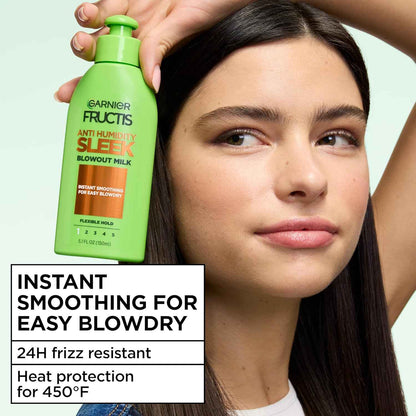 Garnier Fructis Style Anti-Humidity Smoothing Milk for Frizz Resistance, 5.1 Fl Oz