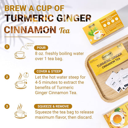 LeafLea_40_Turmeric_Ginger_Cinnamon_Tea_Bags,_100%_Natural_Ingredients_Herbal_Tea,_Turmeric_Ginger_Herbal_Blend_for_Wellness,_Vegan,_No_Sugar,_Caffeine-Free,_Individually_Wrapped_for_Freshness
