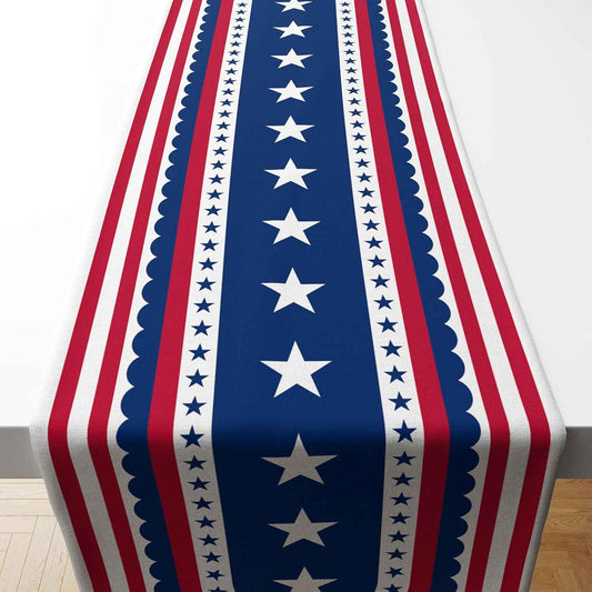 OHOME 4th of July Decorations - Patriotic USA Stars Table Runner for Home | Memorial Day Decorations - Fourth of July Accessories Decor Party Supplies Indoor Outdoor - 250 Anniversary USA Merchandise