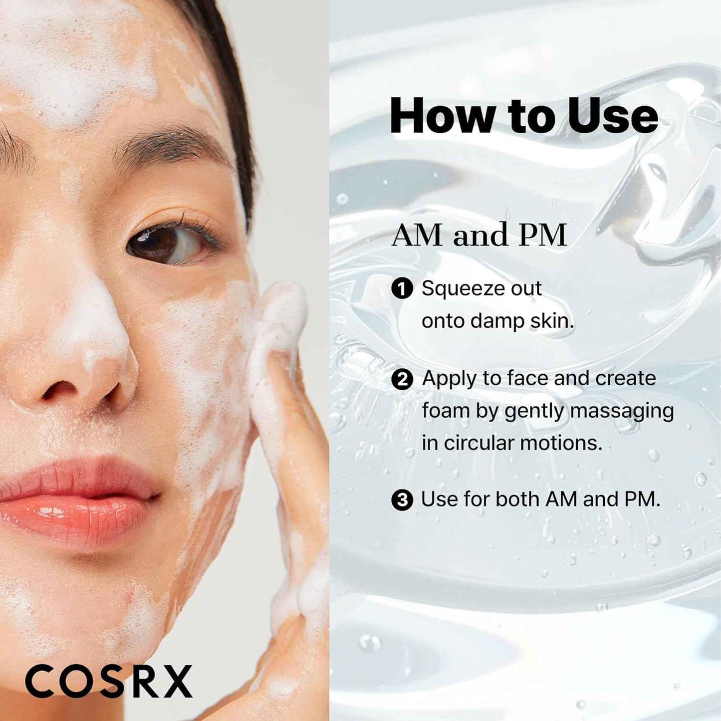 COSRX Low pH Good Morning Gel Face Cleanser, BHA Face Wash, Daily Mild Face Cleanser for Sensitive Skin, PH Balancing, Korean Skin Care, Korean Face Wash